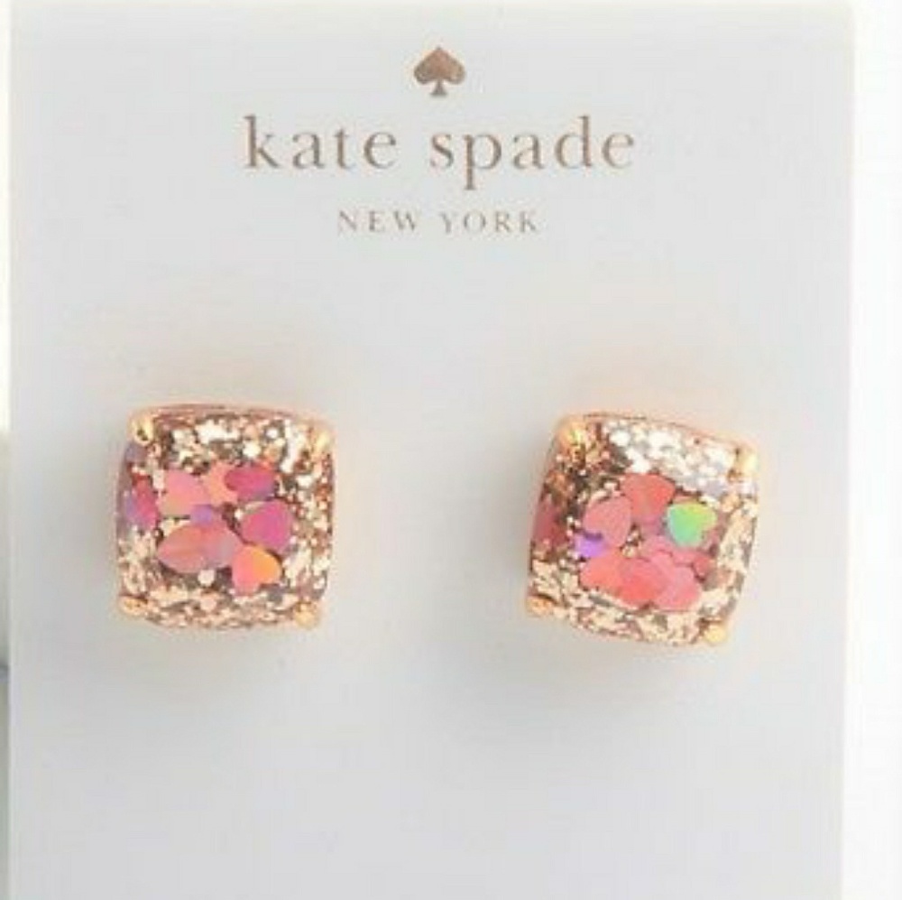 Kate Spade Glitter Heart earrings
